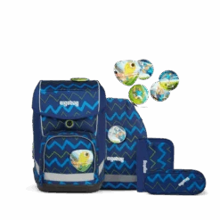 Schulranzen Ergobag Cubo 5teiliges Set - FallrückziehBär