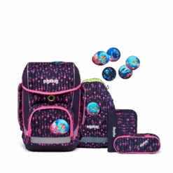 ERGOBAG 00641-90109-10 Pack Schulrucksack-Set Bärmuda Viereck Special Edition LUMI, 6-teilig