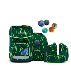 ERGOBAG 00662-90196-10 Cubo Light Schulranzen-Set Bärtastisch, Special Edition LUMI, 6-teilig