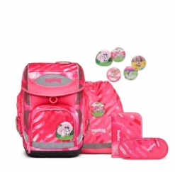 ERGOBAG 00678-90160-10 Cubo Schulranzen-Set KuntBärbuntes Einhorn Special Edition NEO, 5-teilig