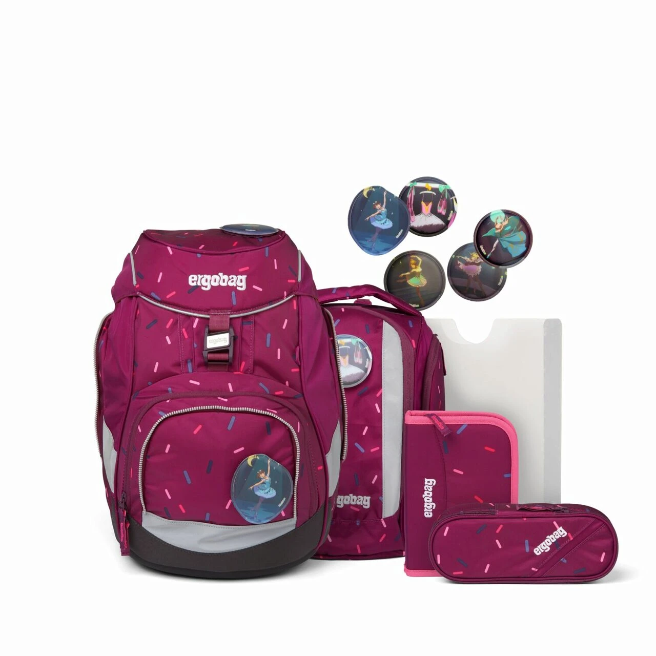 ERGOBAG ERG-SET-001-A01 Pack Schulrucksack-Set Der NussknackBär, 6-teilig