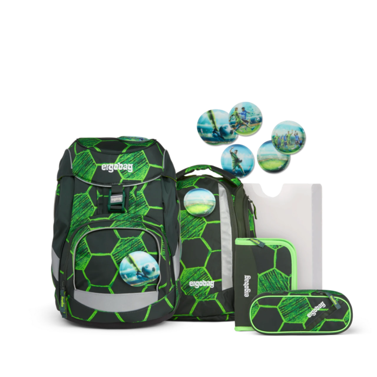 ERGOBAG ERG-SET-001-A21 Pack Schulrucksack-Set VolltreffBär, 6-teilig