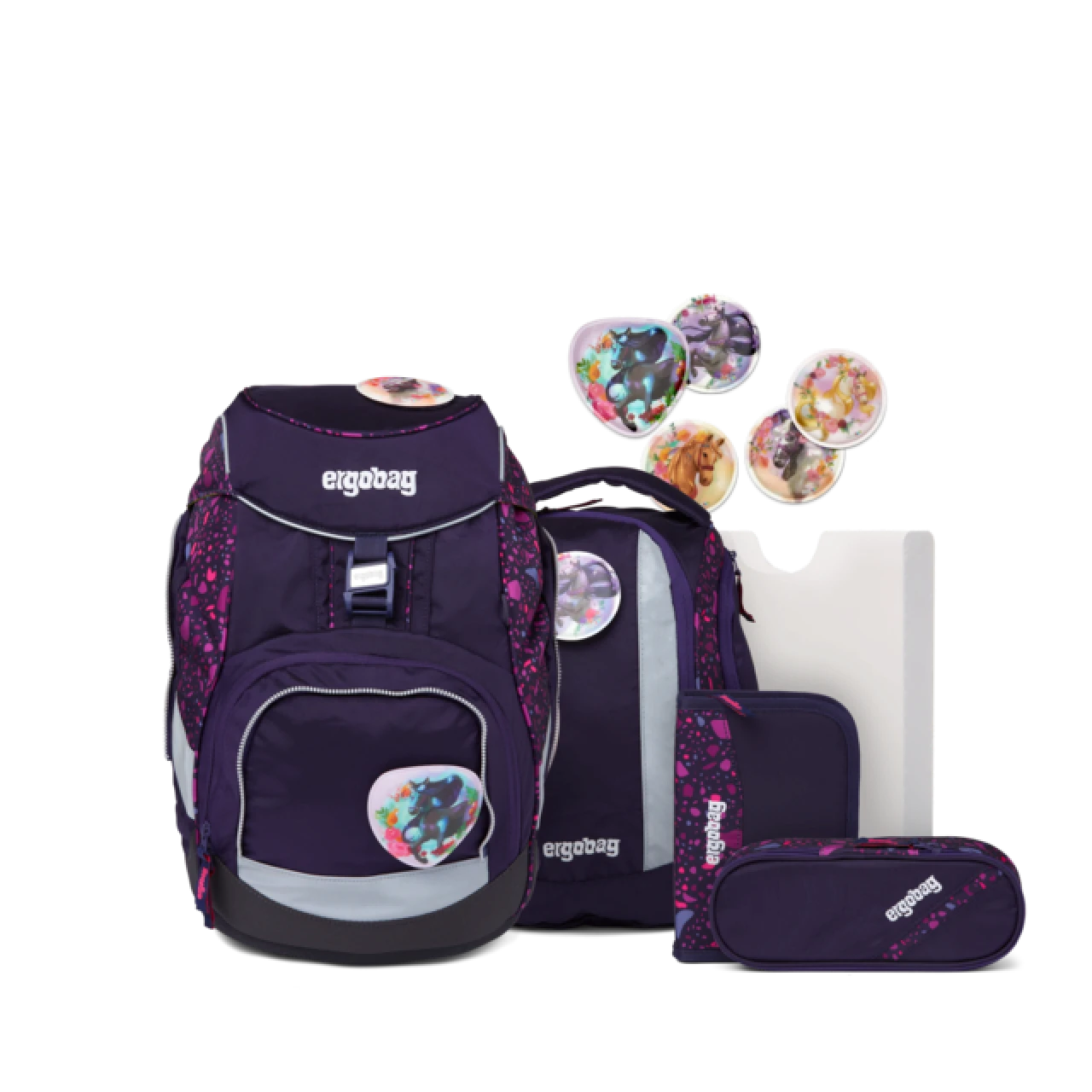 ERGOBAG ERG-SET-002-A03 Pack Schulrucksack-Set PferdeflüstBärer, 6-teilig