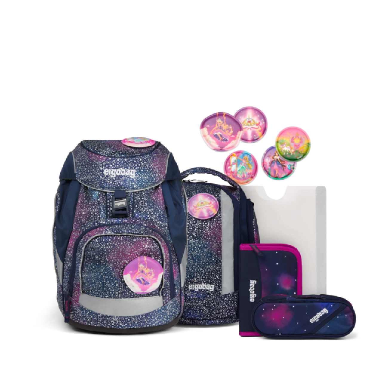 ERGOBAG ERG-SET-002-A09 Pack Schulrucksack-Set Bärlaxy, 6-teilig