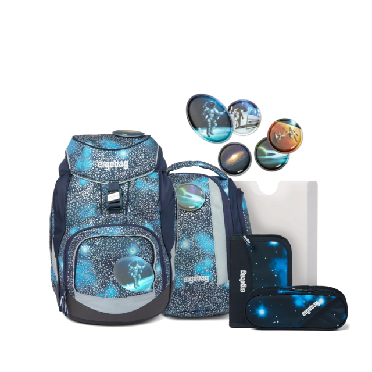 ERGOBAG ERG-SET-002-A10 Pack Schulrucksack-Set Bär Anhalter Durch Die Galaxis, 6-teilig