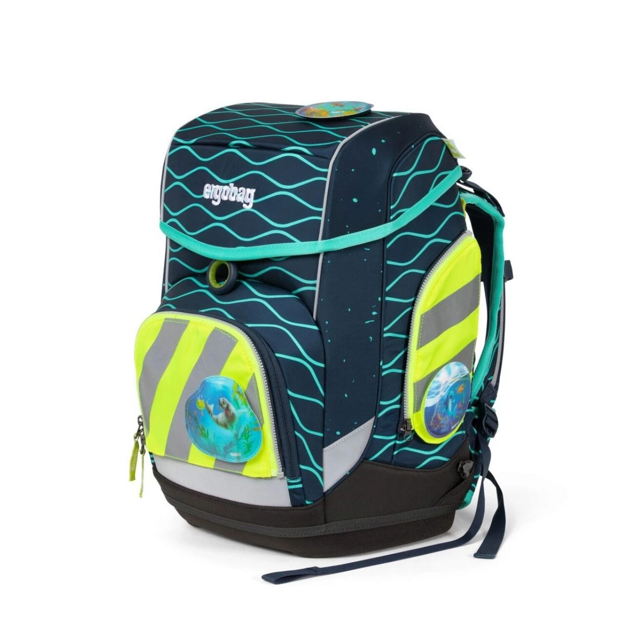 ERGOBAG ERG-SIR-002-103 Gelbes Fluo-Zip Set Mit Reflektorstreifen – Bild 3