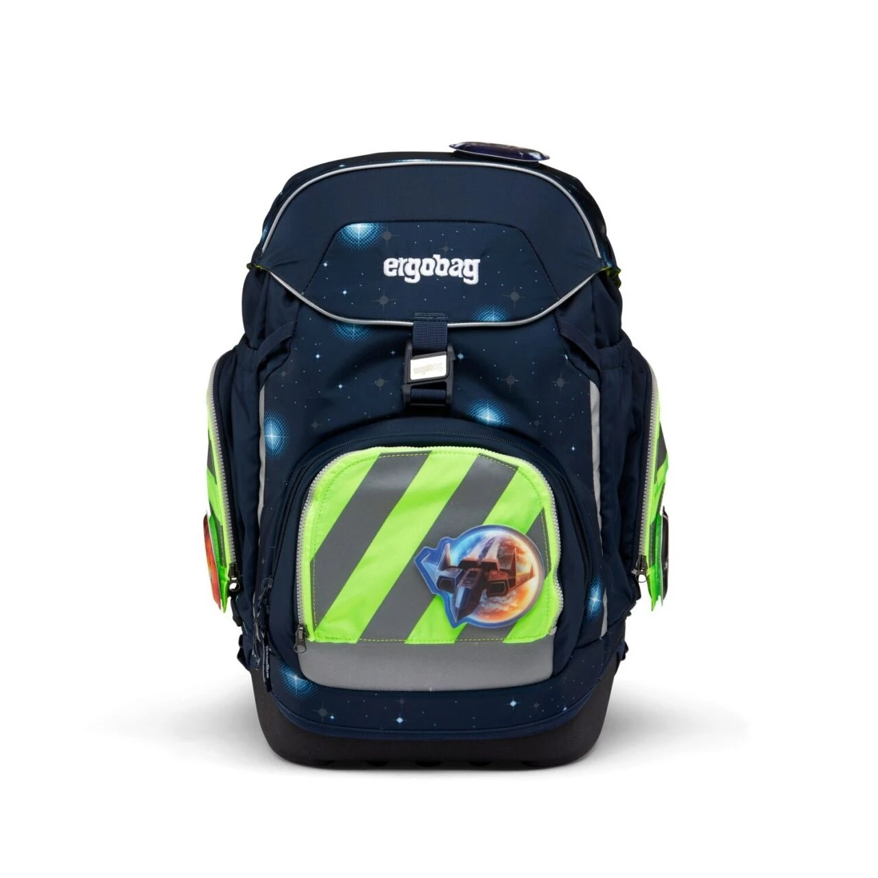 ERGOBAG ERG-SIR-002-213 Fluo-Zip Set Mit Reflektorstreifen, Grün – Bild 2